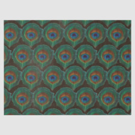 Große grüne Augen der Pfauenfresser-Dekoupage Seidenpapier