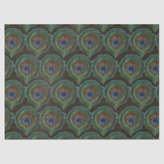 Große grüne Augen der Pfauenfresser-Dekoupage Seidenpapier (Vorderseite)