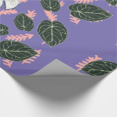 Große grüne Blätter Geschenkpapier (Ecke)