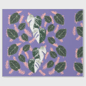 Große grüne Blätter Geschenkpapier (Flach)