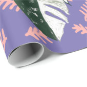 Große grüne Blätter Geschenkpapier (Rolleneckpunkt)