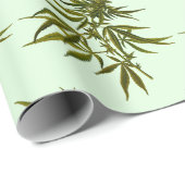 Große grüne Buds mit hellgrünem Hintergrund Geschenkpapier (Rolleneckpunkt)