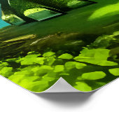 Große grüne Fantasiewesen | AI Art Poster (Ecke)