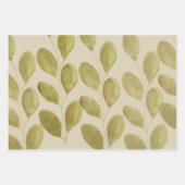 Große grüne Farbe Geschenkpapier Set (Vorderseite)