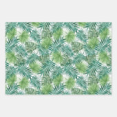 Große grüne Fernpalme und tropische Monstera-Pflan Geschenkpapier Set (Vorderseite 3)
