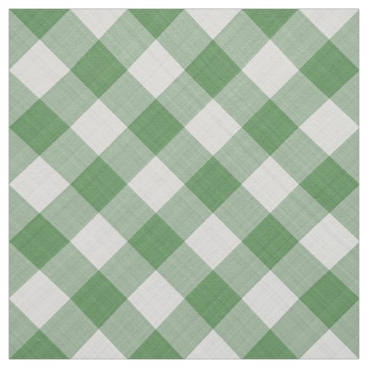 Große grüne Gingham-Karo Muster Geometrie Stoff (Muster)