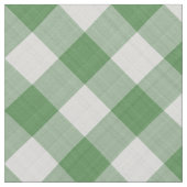 Große grüne Gingham-Karo Muster Geometrie Stoff (Nahaufnahme)