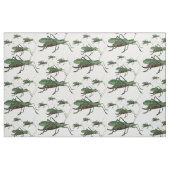 Große grüne Heuschrecken-Vintager Stich Stoff (Fat Quarter (45,7 x 55,9 cm))
