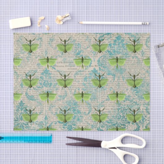 Große grüne Insekten Seidenpapier (Handwerk)