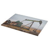 Große grüne Kampfflugzeuge auf dem Ölfeld Schneidebrett (Ecke)