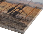 Große grüne Kampfflugzeuge auf dem Ölfeld Schneidebrett (Ecke)