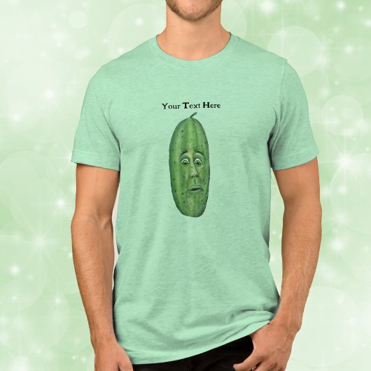 Große grüne Pickle mit überraschender Aussicht Tri-Blend Shirt