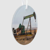 Große grüne Pumpjack auf dem Ölfeld Ornament (Vorderseite)