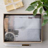 Große grüne Pumpjack auf dem Ölfeld Seidenpapier (Geschenk)