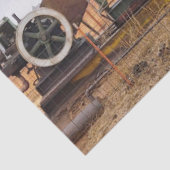 Große grüne Pumpjack auf dem Ölfeld Seidenpapier (Detail)