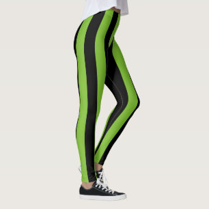 Große grüne schwarze Streifen Leggings