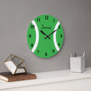 Große grüne Tennisball-Sport-Wanduhr Wanduhr