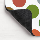 Große grüne und braune Punkte Mousepad (Ecke)