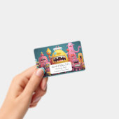 Große Gruppe farbenfroher Monster Ausweis (Handheld)