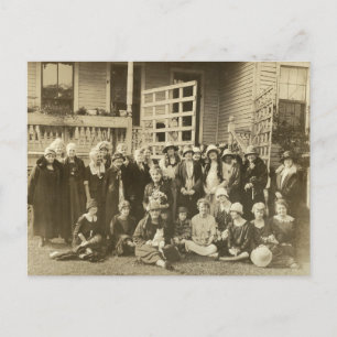 Große Gruppe Frauen-Foto der 1920er Jahre Postkarte