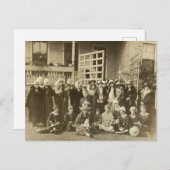 Große Gruppe Frauen-Foto der 1920er Jahre Postkarte (Vorne/Hinten)