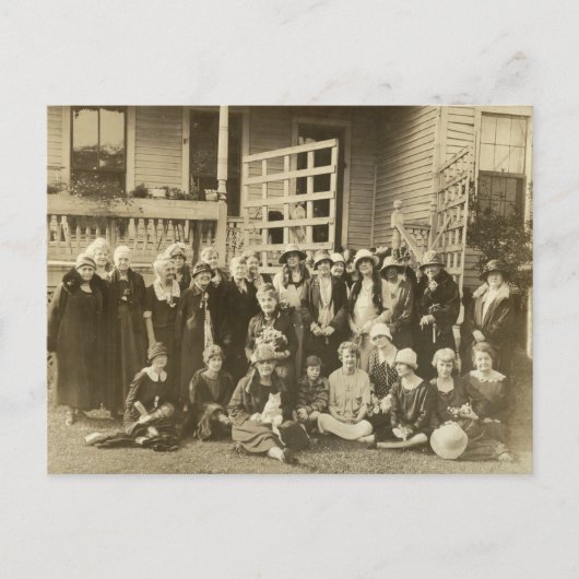 Große Gruppe Frauen-Foto der 1920er Jahre Postkarte (Vorderseite)