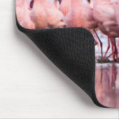 Große Gruppe kleiner Flamingos Mousepad (Ecke)