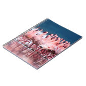 Große Gruppe kleiner Flamingos Notizblock (Linke Seite)