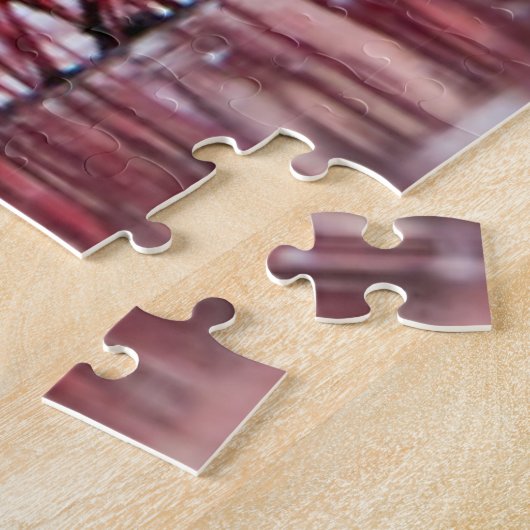 Große Gruppe kleiner Flamingos Puzzle (Seite)