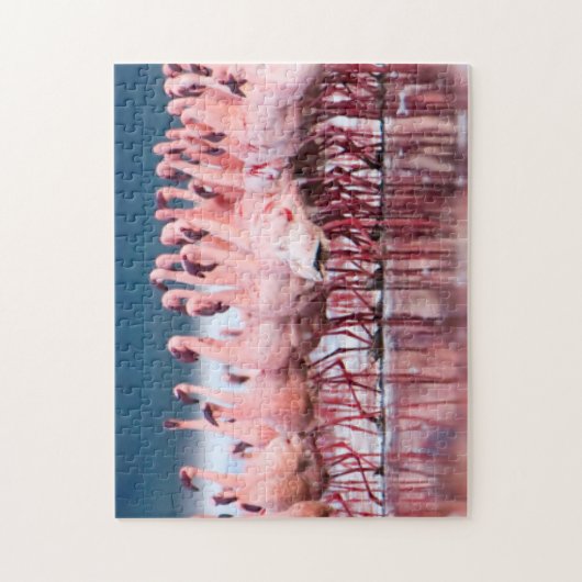 Große Gruppe kleiner Flamingos Puzzle (Vertikal)