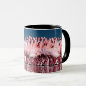 Große Gruppe kleiner Flamingos Tasse (VorderseiteRechts)