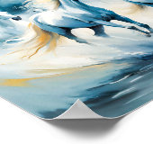 Große Gruppe von Weißen Pferden, die durch das Mee Poster (Ecke)