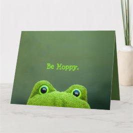 GROSSE Gruß-Karte des Peekaboo-Frosch-| Karte