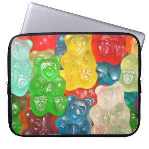 Große gummiartige Bärenmuster für Groß & Klein Laptopschutzhülle