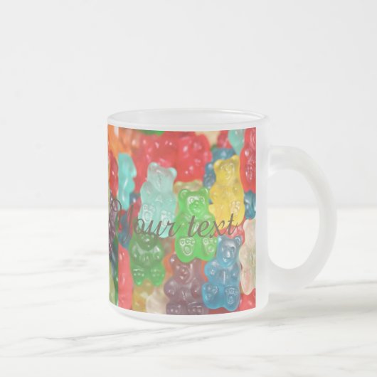 Große gummiartige Bärenmuster für Groß & Klein, Sü Mattglastasse (Rechts)