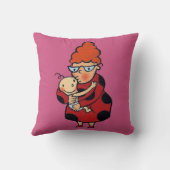 Große hallo-Umarmungen von Tante im Rot Kissen (Rückseite)