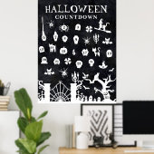 Große Halloween-Countdown Poster (Heimbüro)