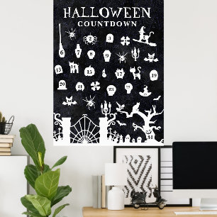 Große Halloween-Countdown Poster