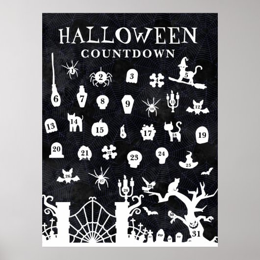 Große Halloween-Countdown Poster (Vorne)