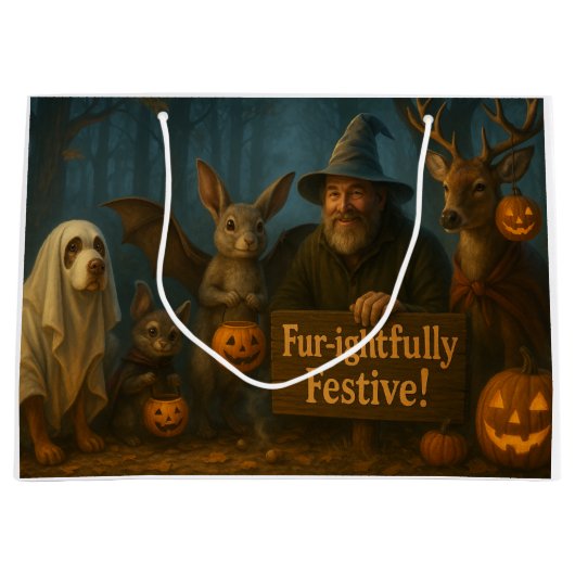 Große Halloween-Geschenktasche (Horizontales Layou Große Geschenktüte (Vorderseite)