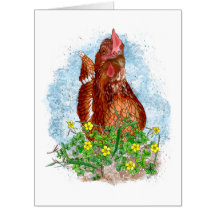 Große handgezogene Hühnerart | Happy Birthday