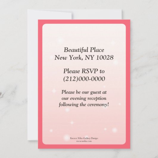 Große Heirat Einladung (Rückseite)