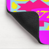 Große, heiße Farben Rosa Himmelblau Zitrone Mousepad (Ecke)