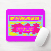 Große, heiße Farben Rosa Himmelblau Zitrone Mousepad (Mit Mouse)