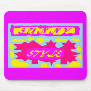 Große, heiße Farben Rosa Himmelblau Zitrone Mousepad