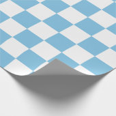 Große hellblaue und weiße ExtraKaros Geschenkpapier (Ecke)