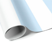 Große hellblaue und weiße Streifen Geschenkpapier (Rolleneckpunkt)