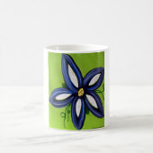 Große helle blaue Blume Kaffeetasse (Mittel)