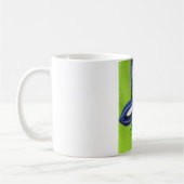 Große helle blaue Blume Kaffeetasse (Links)