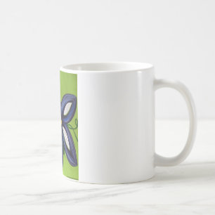 Große helle blaue Blume Kaffeetasse